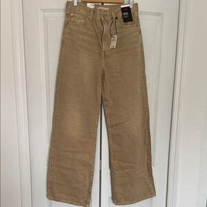NWT Levi's Premium Ribcage Wide Leg Jeans in Chipper Winter Twig - Brown